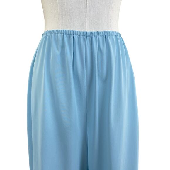Vintage 60s Hollywood Vassarette Blue Nylon Pajama Lounge Set Women’s Size M - Picture 10 of 12